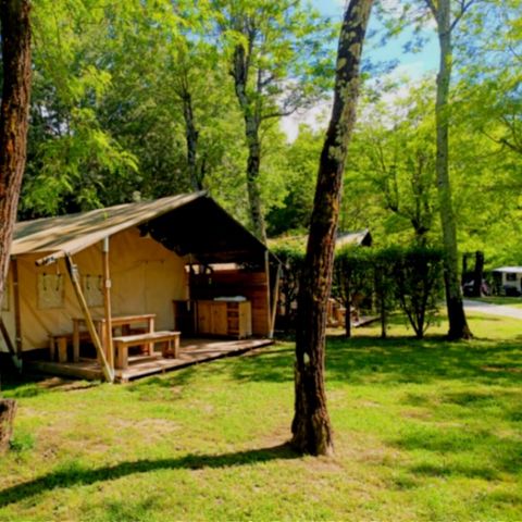 TENTE TOILE ET BOIS 5 personnes - Lodge Tente