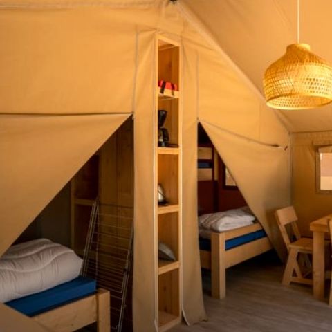 TENTE TOILE ET BOIS 5 personnes - Rouget