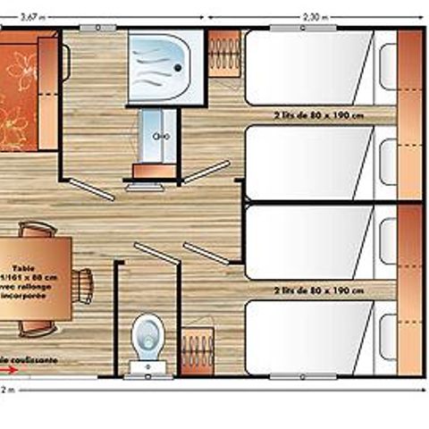 Mobilhome 8 personnes - RIVIERA