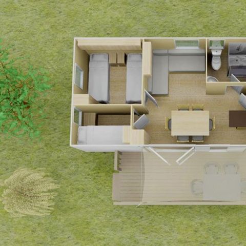 BUNGALOW 6 personnes - Premium | 3 Ch. | 6 Pers. | Terrasse surélevée | Clim