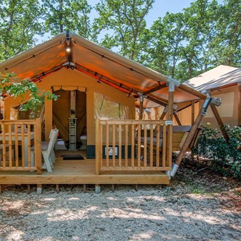 Tente en toile et en bois 5 personnes - Tente Super Lodge | 2 Ch. | 4/5 Pers. | Sans SDB