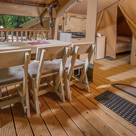 Tente en toile et en bois 5 personnes - Tente Super Lodge | 2 Ch. | 4/5 Pers. | Sans SDB