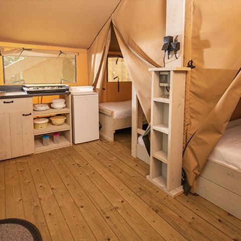 Tente en toile et en bois 5 personnes - Tente Super Lodge | 2 Ch. | 4/5 Pers. | Sans SDB