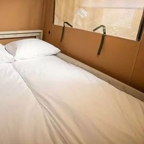 Tente en toile et en bois 5 personnes - Super Lodge | 2 Ch. | 4/5 Pers. | Terrasse simple