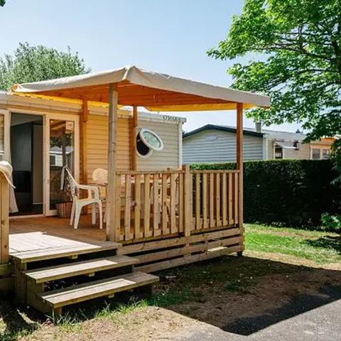 Mobilhome 4 personnes - Comfort | 2 Ch. | 4 Pers. | Terrasse surélevée | 2 SDB | Clim. | TV