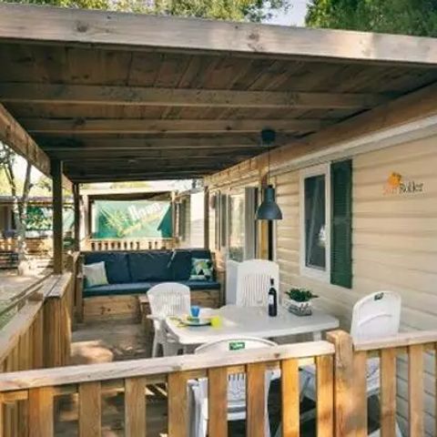 Mobilhome 6 personnes - Comfort | 2 Ch. | 4/6 Pers. | Terrasse Lounge | Clim.