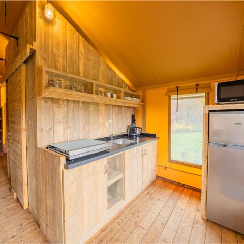 Tente en toile et en bois 6 personnes - hu Glamp Premium XL	Tenda