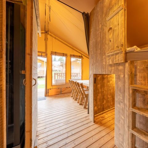 Tente en toile et en bois 6 personnes - hu Glamp Premium XL	Tenda