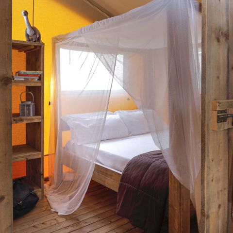 Tente en toile et en bois 6 personnes - hu Glamp Premium XL	Tenda