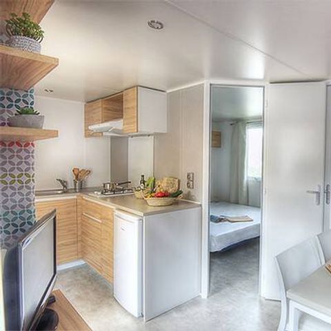 BUNGALOW 2 personnes - Mobil-home | Premium | 1 Ch. | 2 Pers. | Terrasse surélevée | Clim. | TV