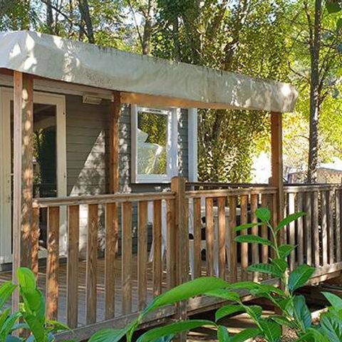 BUNGALOW 2 personnes - Mobil-home | Premium | 1 Ch. | 2 Pers. | Terrasse surélevée | Clim. | TV