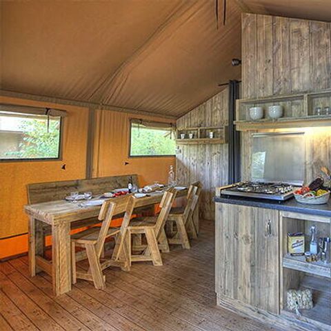 TENTE TOILE ET BOIS 5 personnes - Tente Safari | 2 Ch. | 4/5 Pers.
