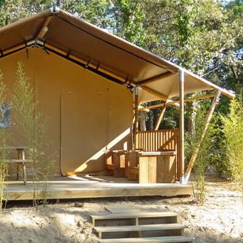 TENTE TOILE ET BOIS 5 personnes - Tente Safari | 2 Ch. | 4/5 Pers.