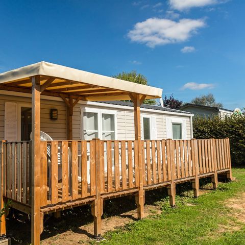 Mobilhome 4 personnes - Comfort | 2 Ch. | 4 Pers. | Terrasse surélevée | 1 SDB | TV