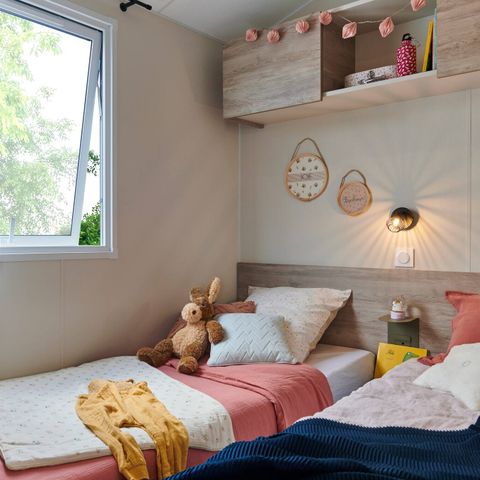 Mobilhome 6 personnes - Comfort | 3 Ch. | 6 Pers. | Terrasse surélevée | Clim. | TV