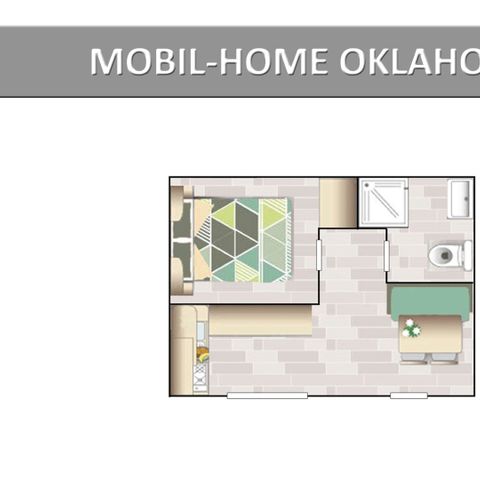 BUNGALOW 3 personnes - OKLAHOMA STANDARD