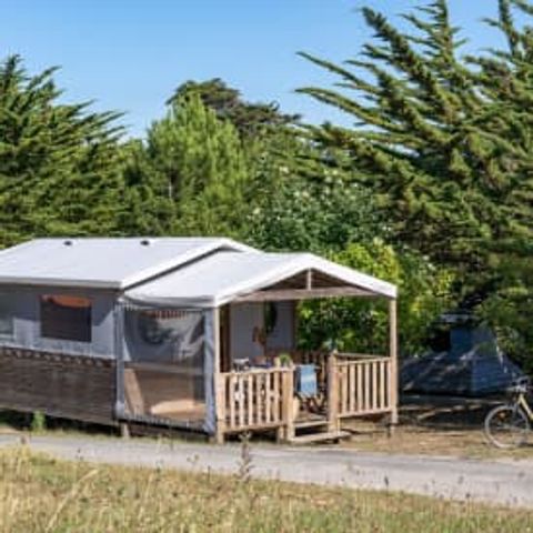 Tente en toile et en bois 4 personnes - Tente Evasion 4p 2ch **