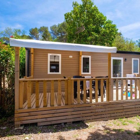 Mobilhome 6 personnes - Comfort | 3 Ch. | 6 Pers. | Terrasse surélevée | Clim. | TV