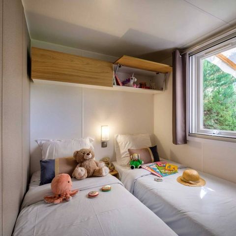 Mobilhome 6 personnes - Comfort | 3 Ch. | 6 Pers. | Terrasse surélevée | Clim. | TV