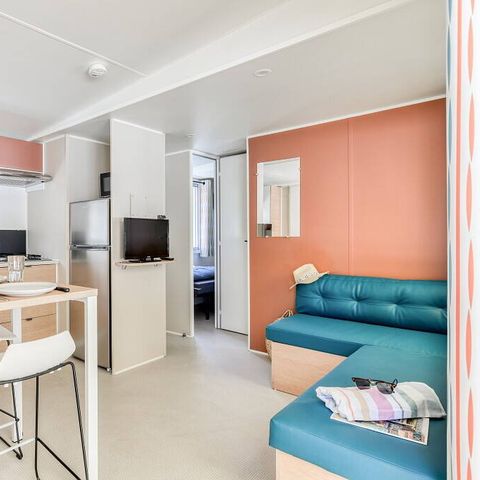 Mobilhome 6 personnes - Mobil-home | Premium | 3 Ch. | 6 Pers. | Terrasse Lounge | Clim. | TV