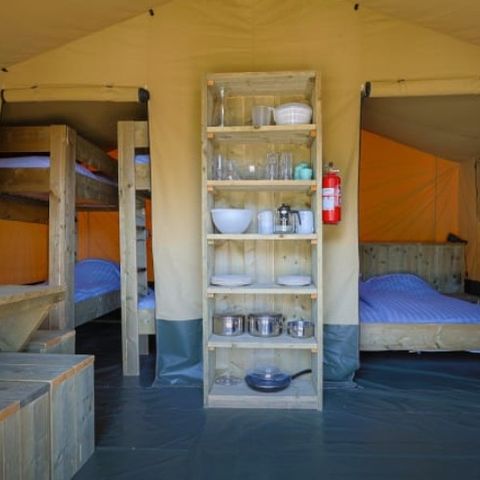 BUNGALOW TOILÉ 6 personnes - Bungalow tente Glamping Tournesol 4+2