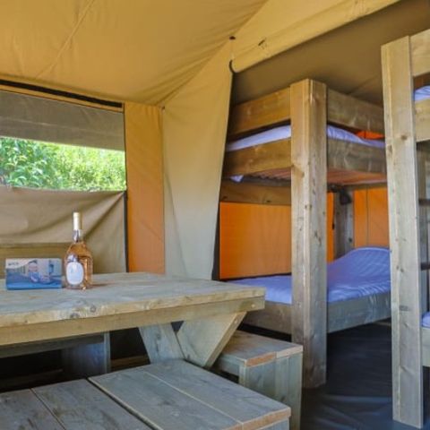 BUNGALOW TOILÉ 6 personnes - Bungalow tente Glamping Tournesol 4+2