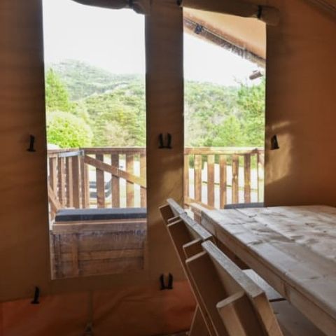 TENTE TOILE ET BOIS 5 personnes - Ciboulette