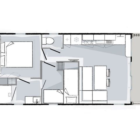 BUNGALOW 4 personnes - Mahana 4 personnes 2 chambres 28m²