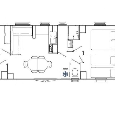 BUNGALOW 8 personnes - Confort 8 personnes 4 chambres 40m²