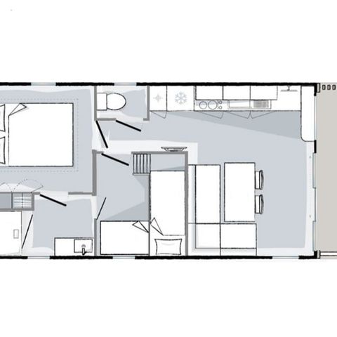 BUNGALOW 4 personnes - Premium 4 personnes 2 chambres 28m²