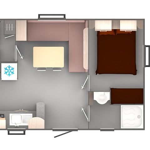 BUNGALOW 4 personnes - Cocoon 4 personnes 2 chambres 23m²