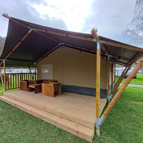 Tente en toile et en bois 6 personnes