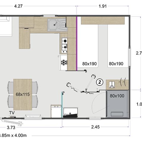 BUNGALOW 4 personnes - TENDANCE
