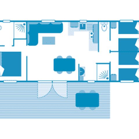 BUNGALOW 6 personnes - Cottage 6p 3ch 2SdB ****