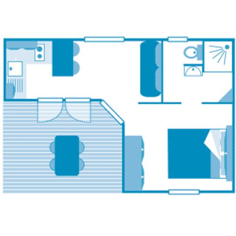 BUNGALOW 2 personnes - Cottage 2p 1ch **