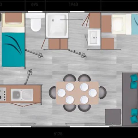 BUNGALOW 6 personnes - Confort + 3 chambres 6 personnes