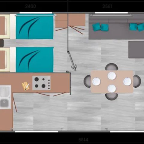 BUNGALOW 5 personnes - Confort  2 chambres 5 personnes