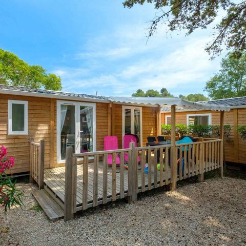 BUNGALOW 6 personnes - Comfort XL | 2 Ch. | 4/6 Pers. | Terrasse surélevée | Clim. | TV