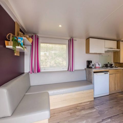 BUNGALOW 4 personnes - Comfort | 2 Ch. | 4 Pers. | Terrasse surélevée | 2 SDB | Clim. | TV