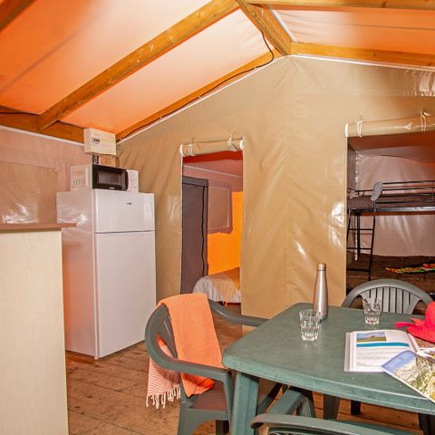 TENTE TOILE ET BOIS 5 personnes - Lodge sans sanitaires