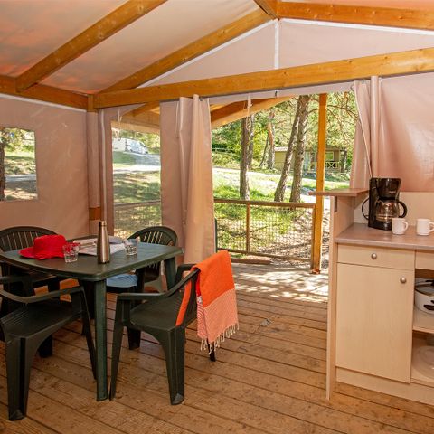 TENTE TOILE ET BOIS 5 personnes - Lodge sans sanitaires