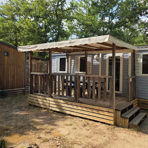 BUNGALOW 6 personnes - Mobil-home | Comfort | 3 Ch. | 6 Pers. | Terrasse surélevée | Clim. | TV