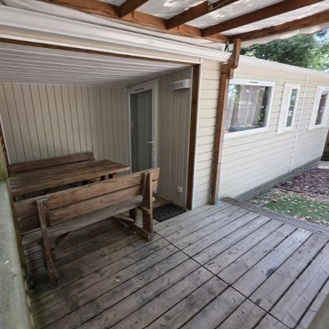 BUNGALOW 6 personnes - Mobil-home | Comfort | 3 Ch. | 6 Pers. | Terrasse Lounge | Clim.