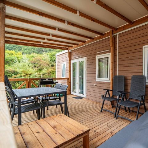 BUNGALOW 6 personnes - Mobil-home | Premium | 3 Ch. | 6 Pers. | Terrasse Lounge | Clim.
