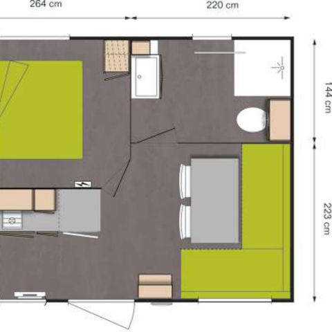 BUNGALOW 2 personnes - Eco 1 chambre