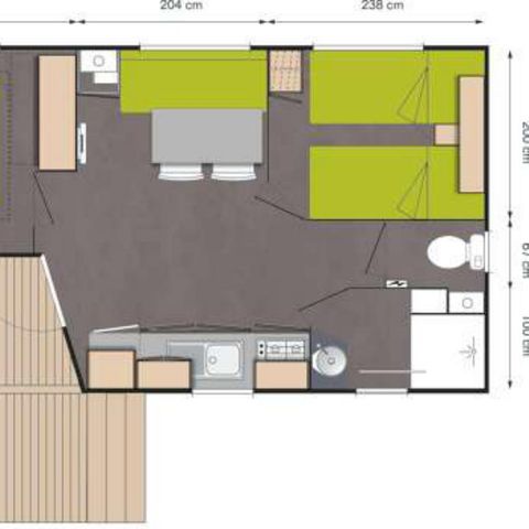 BUNGALOW 4 personnes - Classique 2 chambres Loggia Dimanche