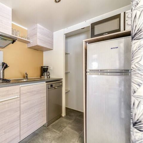 BUNGALOW 6 personnes - Mobil-home | Premium | 3 Ch. | 6 Pers. | Terrasse Lounge | Clim.