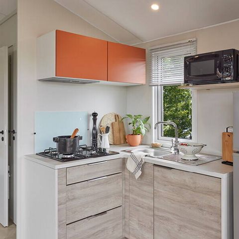 BUNGALOW 6 personnes - Mobil-home | Comfort | 2 Ch. | 4/6 Pers. | Terrasse simple | Clim.