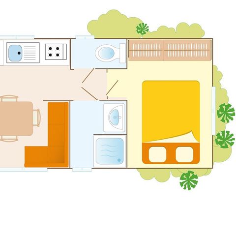 BUNGALOW 4 personnes - Classic XL | 2 Ch. | 4 Pers. | Terrasse simple