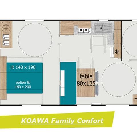 BUNGALOW 4 personnes - KOAWA FAMILY CONFORT PMR TV